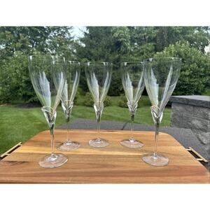 Rosenthal Studio Line 9-3/4” Calice Crystal Tulip Wine Glasses 10 Oz ~Set of 4